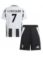 Juventus Francisco Conceicao #7 Heimtrikotsatz für Kinder 2024-25 Kurzarm (+ Kurze Hosen)